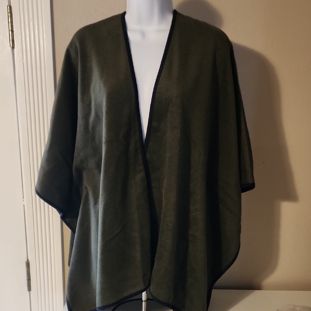 Olive Green Women's Poncho